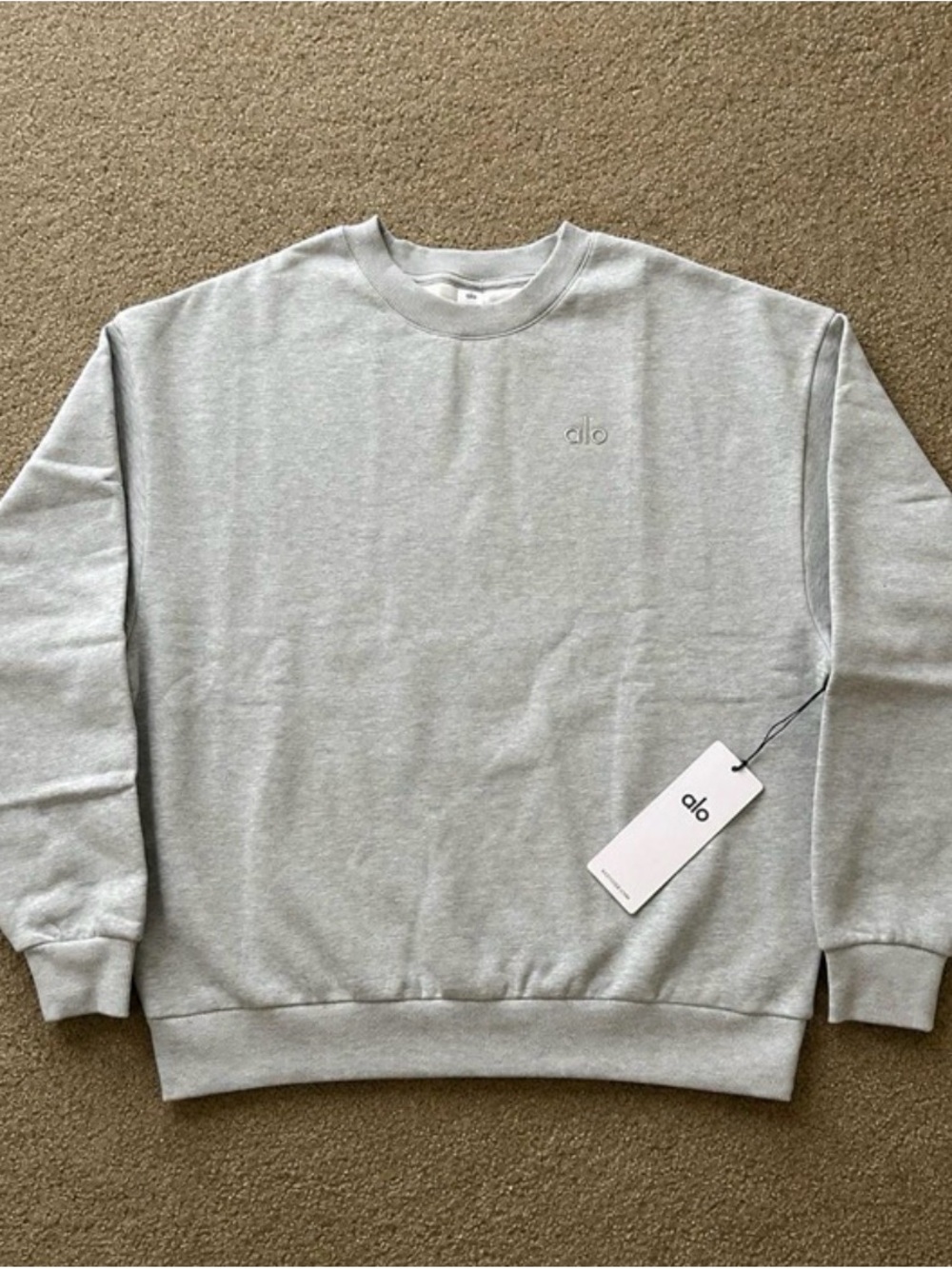 Alo Yoga Accolade Heather Grey Crewneck SweatShirt - NEW - All Sizes